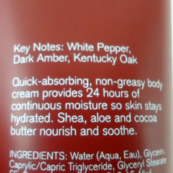 Bath & Body Works Bourbon Ultra Shea Body Cream 8 oz - Picture 3 of 3
